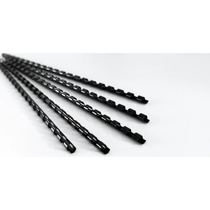 GENIE Plastikbinderrücken DIN A4, 6 mm, 10 Stück, schwarz, geeignet für alle Bindegeräte, ideal für Dokumente, Präsentationen & Unterlagen – Bild 5