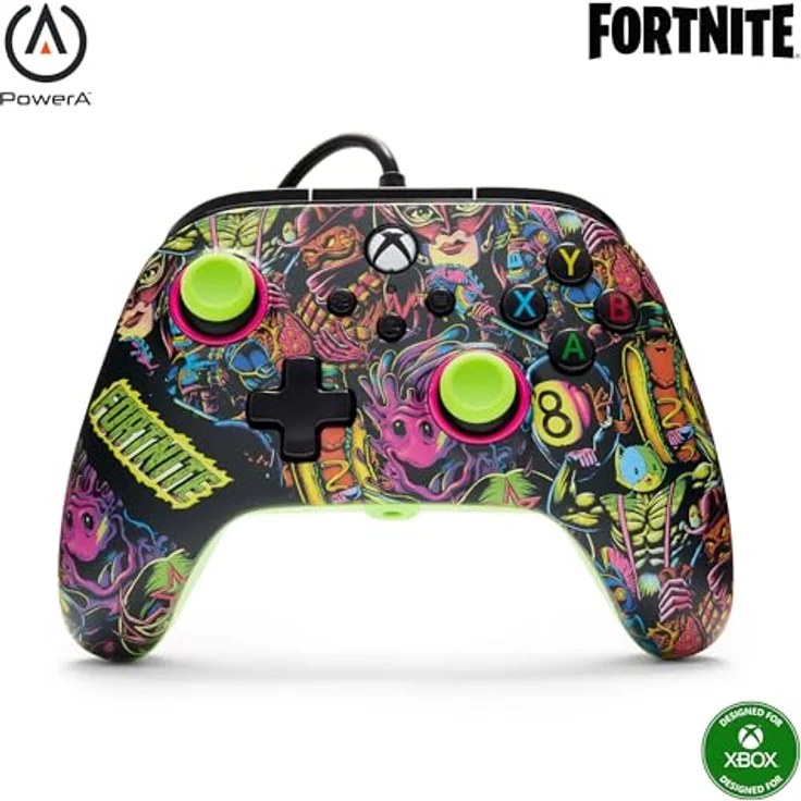 PowerA ADVANTAGE PLUS - Gaming Controller für PC und Xbox Series X/S, ergonomisch, mit 3-Meter-USB-C-Kabel, programmierbaren Tasten und anpassbaren Daumensticks, Mehrfarbig – Bild 1