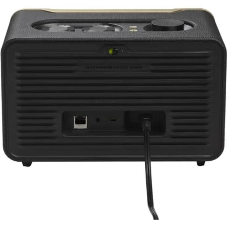 JBL Authentics 200 Smart Home Lautsprecher – 70er Jahre Retro-Design Bluetooth Box – Mit Quadrex Grill, Google Assistant, Kompatibel mit Amazon Alexa, AirPlay One App – Schwarz – Bild 4