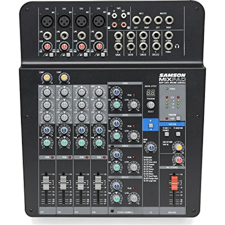 Samson MXP124FX MixPad 12-Kanal Live Mischpult - Live Mixer - inkl. Effektgerät – Bild 3