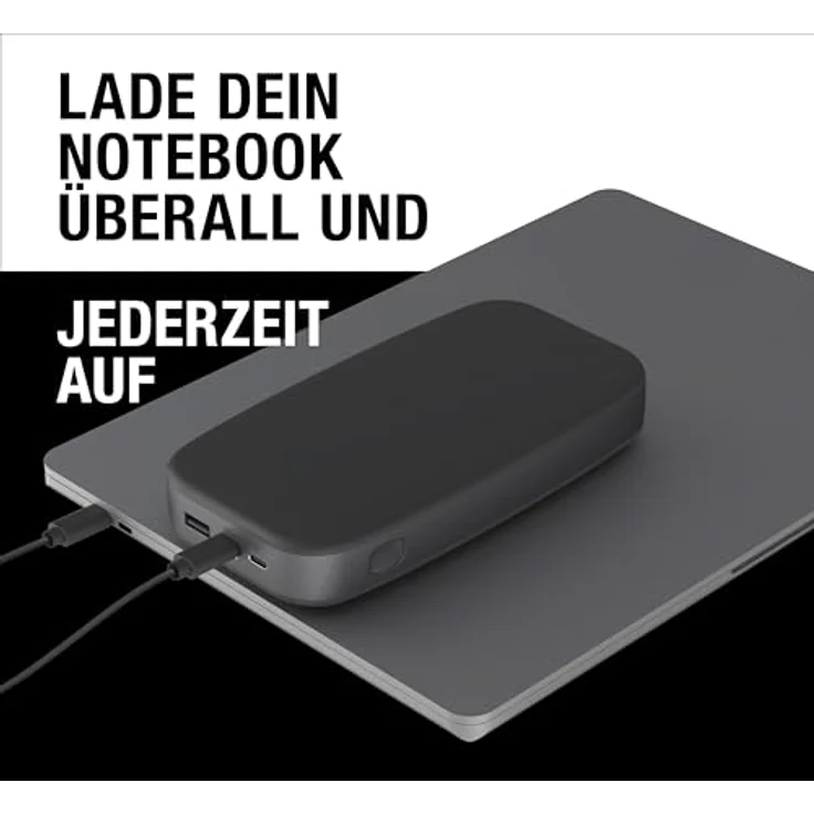 Fresh 'n Rebel 27000mAh Powerbank (USB-C in & Out), 65W Ultra Fast Charge, 6 Premium-Sicherheitsfunktionen, bis zu 9 Handy-Ladungen, Externer Akku mit 4 Power-Anzeigeleuchten (Storm Grey) – Bild 4