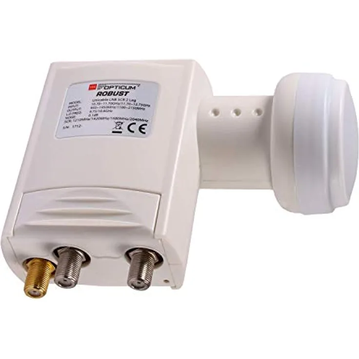 Red Opticum Robust SCR 2 Legacy 4+2 Teilnehmer Einkabel Unicable LNB, Kunststoff, weiß, 13 cm