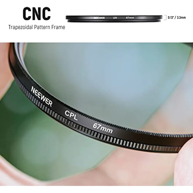 Neewer 67 mm Profi UV CPL FLD Objektiv Filter und ND Neutral Density Filter (ND2, ND4, ND8) Zubehör-Kit für Nikon (D5200 D7000 D7100 D90) DSLR-Kameras – Bild 6