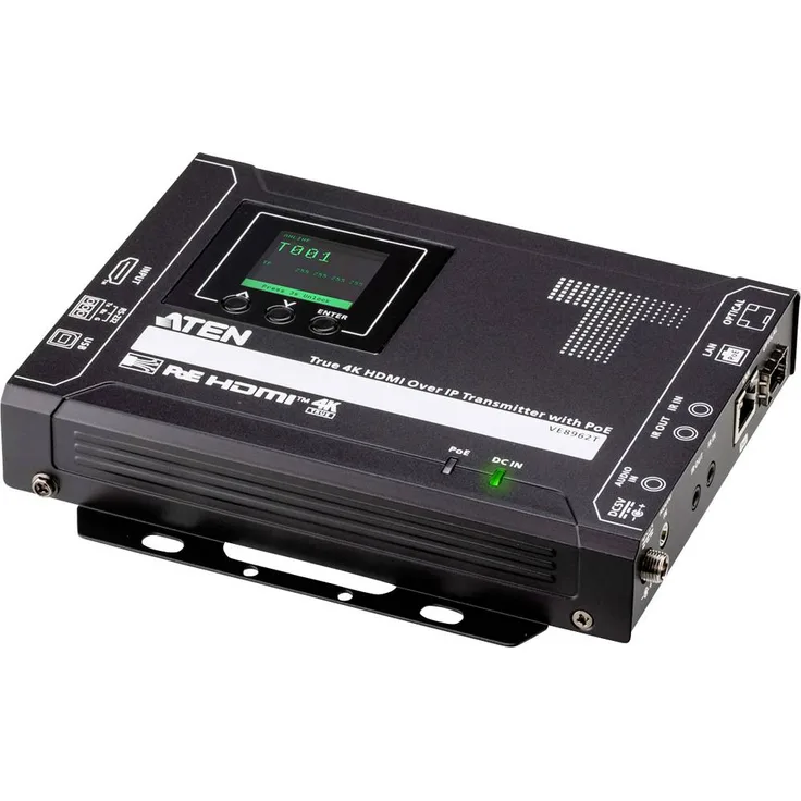 ATEN VE8962T True 4K HDMI over IP Sender, HDMI Extender mit 4096 x 2160 Pixel für Digital-Signage und kontrollierte Umgebungen