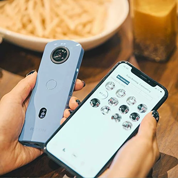 Ricoh Imaging RICOH Theta SC2 BLAU, 360°-Kamera mit Bildstabilisierung, hohe Bildqualität, High-Speed Datentransfer, Nachtaufnahmen mit geringen Bildrauschen, klein & leicht, für IOS und Android – Bild 2