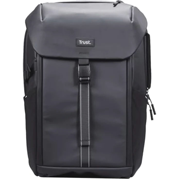 TRUST Jersey Rucksack, wasserdicht für Notebooks bis 17", 25 L Volumen, schwarz – Bild 9