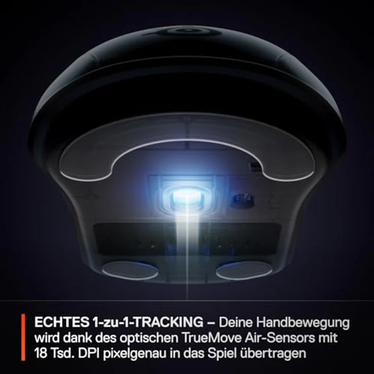 SteelSeries Rival 3 Wireless Gen 2 Gaming-Maus, 2,4 GHz und Bluetooth, 18.000 DPI TrueMove Air-Optiksensor, 60 Mio. Klicks, ultraleicht, PTFE-Gleitfüße, lavendel – Bild 4