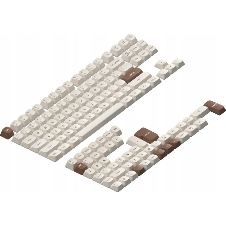 NuPhy Gem mSA Double-shot PBT Keycaps, Tastenkappen für mechanische Tastaturen in Cosmic Mocha, kompatibel mit Gem80, Halo V2, Field75 V2