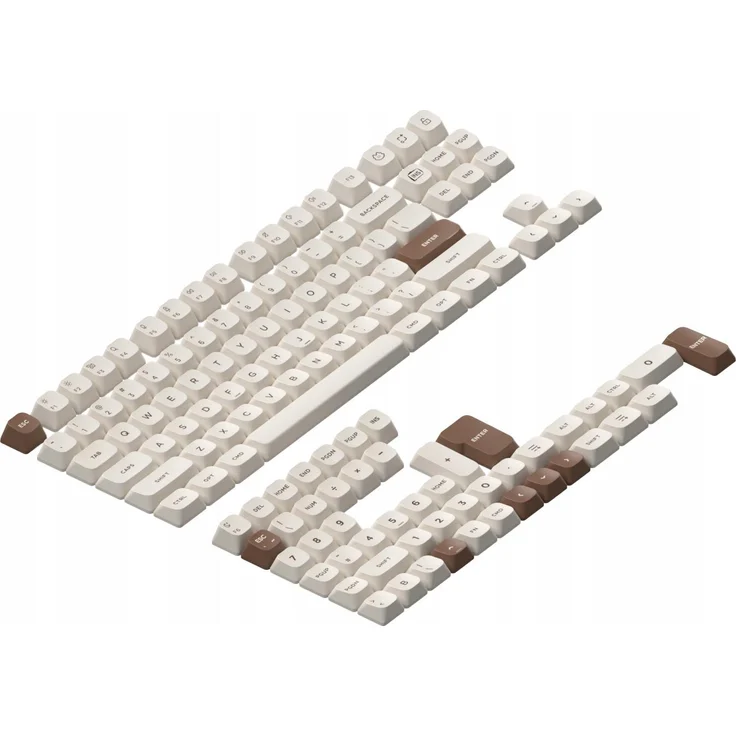 NuPhy Gem mSA Double-shot PBT Keycaps, Tastenkappen für mechanische Tastaturen in Cosmic Mocha, kompatibel mit Gem80, Halo V2, Field75 V2