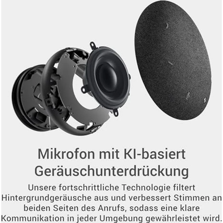 Dell SL525 Freisprecheinrichtung, Bluetooth-Lautsprecher mit 4-MEMS-Mikrofonen, Echo- und Rauschunterdrückung, schwarz – Bild 4