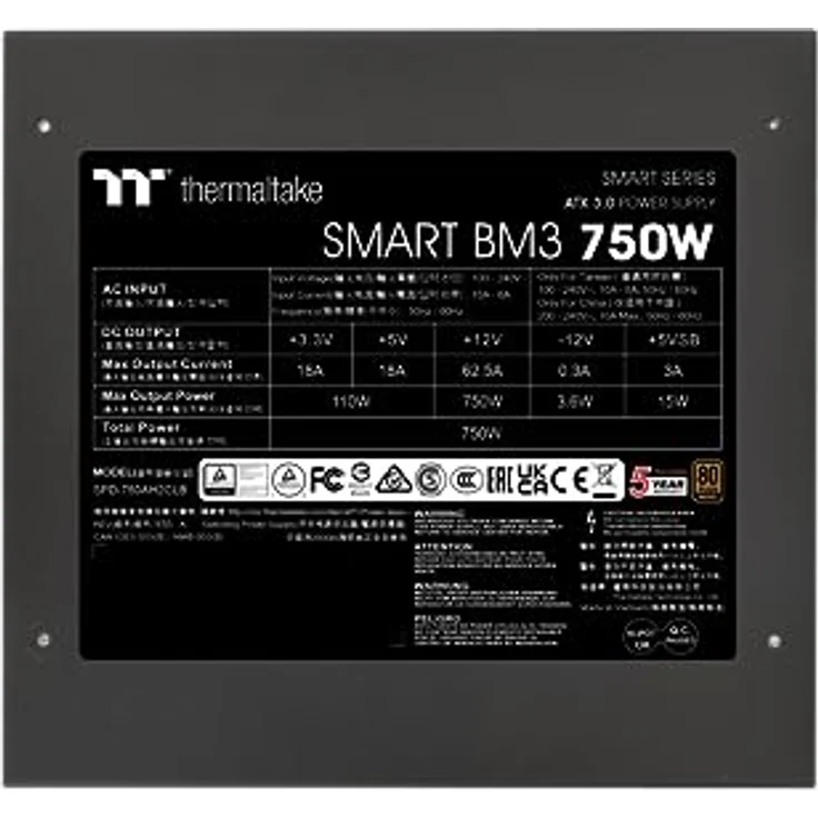 Thermaltake Smart BM3 750W Netzteil | Semi-Modular |80Plus Bronze | PCIe Gen 5 – Bild 4