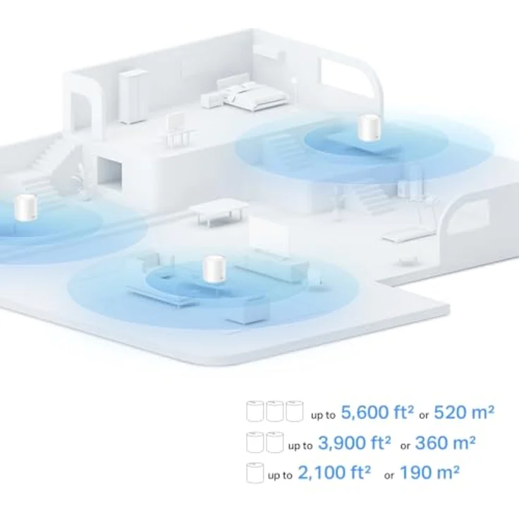 TP-Link Deco X10(1-pack), Deco X10 AX1500 Ganzes Home Mesh Wi-Fi 6 System mit künstlicher Intelligenz, bis zu 190 m² Reichweite, bis zu 120 Geräte, Gigabit Port, Mobile App – Bild 4