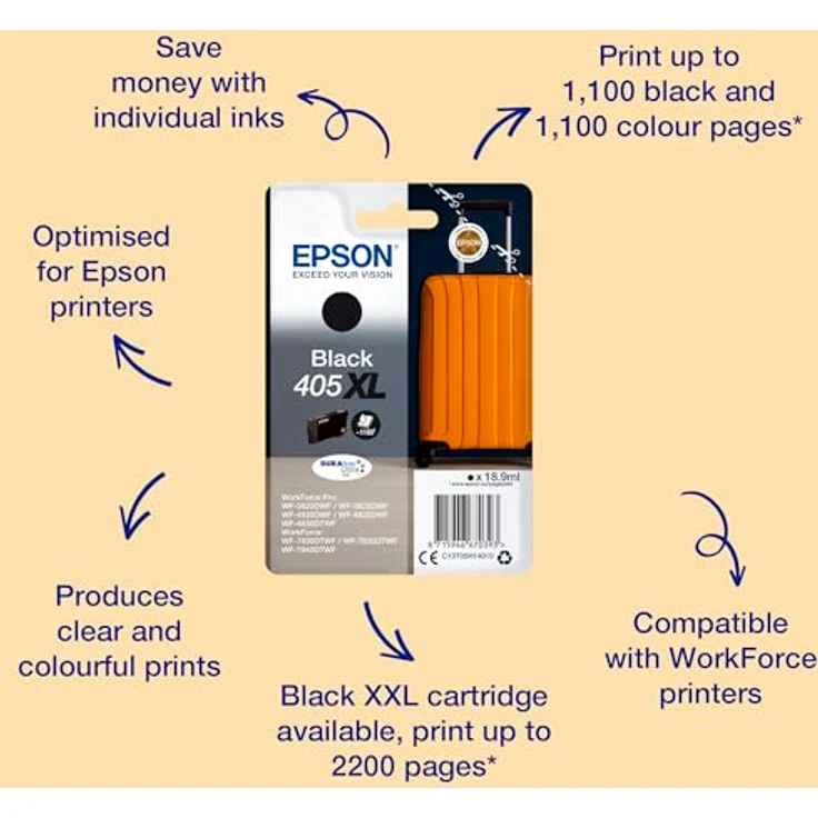 EPSON T05H140 Tintenpatrone 405XL schwarz – Bild 2