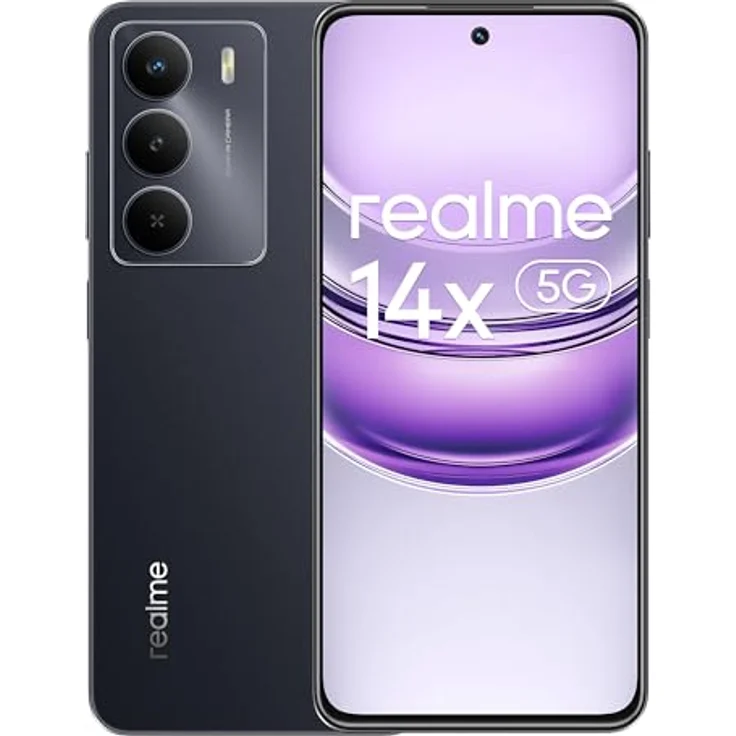 realme Smartphone 14x 5G 128GB 6GB Carbon Black – Bild 1