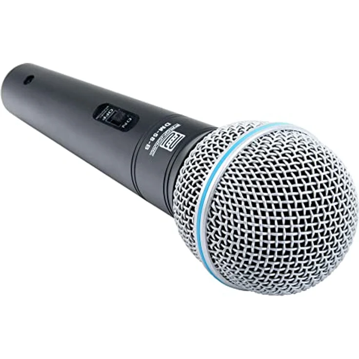 Pronomic Superstar Mikrofonset (Komplettset, dynamisches Gesangs Mikrofon, Galgenständer, 5m XLR-Kabel, Mikrofonklemme) schwarz – Bild 5