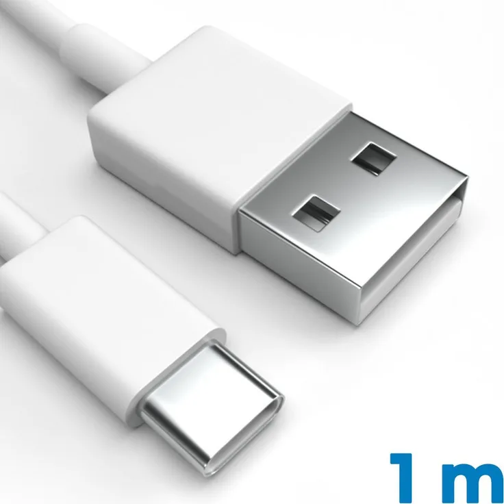 Justcom Desire 20 Pro USB-C Schnellladekabel, 100 cm, Datenkabel für Handy und Tablet, bis zu 3 A, Weiß