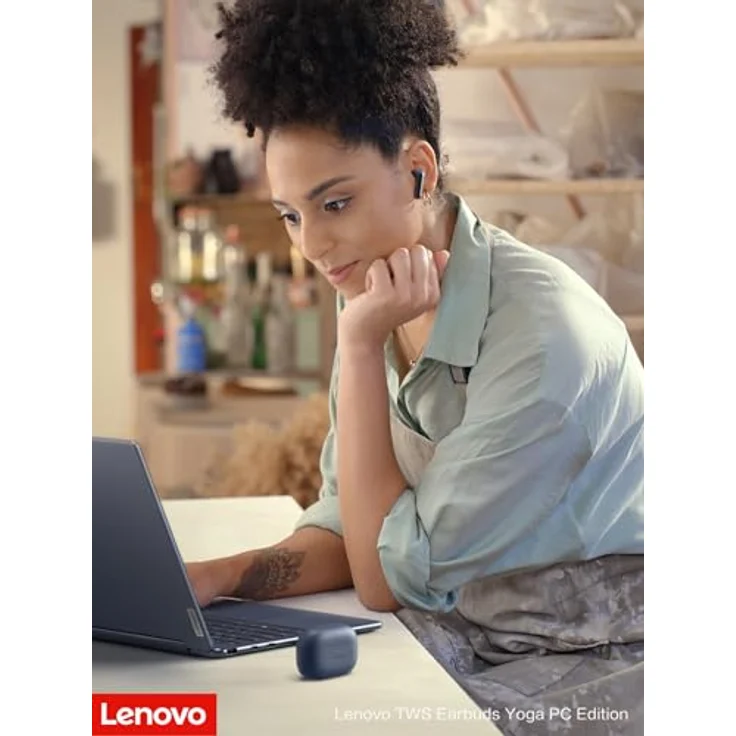 Lenovo Yoga True Wireless Stereo Earbuds, ANC Kopfhörer mit 36 h Akkulaufzeit, Kabellos, Blau – Bild 8