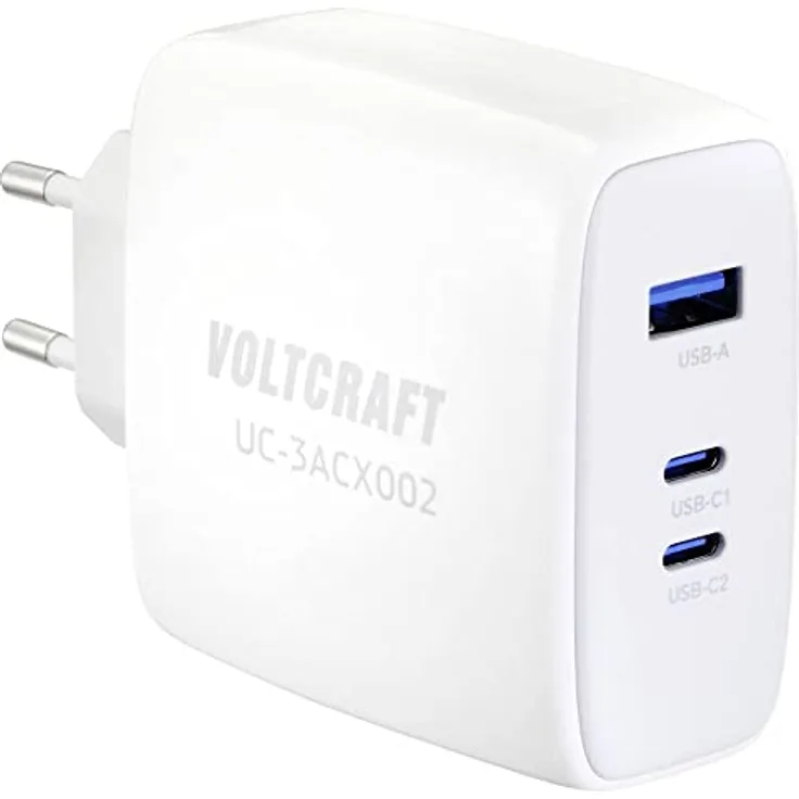 Voltcraft GaN VC-12910570 100 W USB-Ladegerät Steckdose, Innenbereich Ausgangsstrom (max.) 5 A 3 x USB-C®, USB-A USB Po