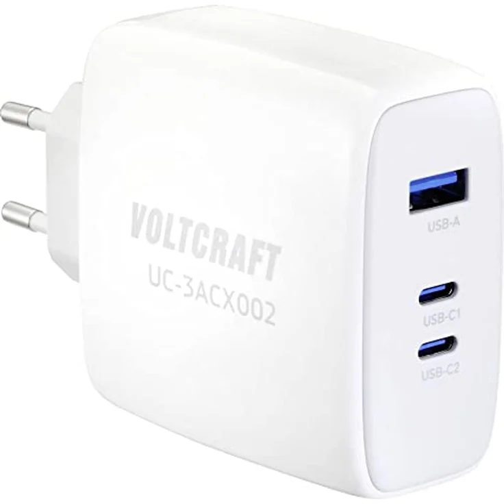 Voltcraft GaN VC-12910570 100 W USB-Ladegerät Steckdose, Innenbereich Ausgangsstrom (max.) 5 A 3 x USB-C®, USB-A USB Po – Bild 1