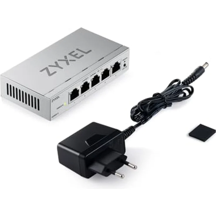 Zyxel GS1200-5v3, 5 Port Gigabit Netzwerk Switch, Web Managed mit QoS, Link Aggregation, VLAN, IGMP Snooping, Lüfterlos, Desktop – Bild 2
