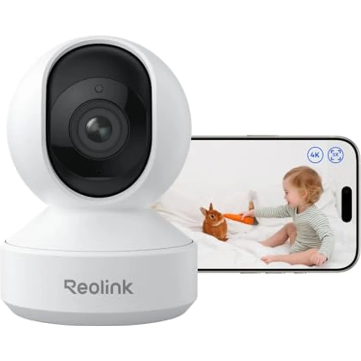 Reolink E1 Zoom, 4K PTZ WLAN Überwachungskamera Innen mit 3X optischem Zoom, Auto-Tracking, Mensch/Haus-tier/Schrei-Erkennung, 2,4/5 GHz Wi-Fi 6, Babyphone Funktion – Bild 1
