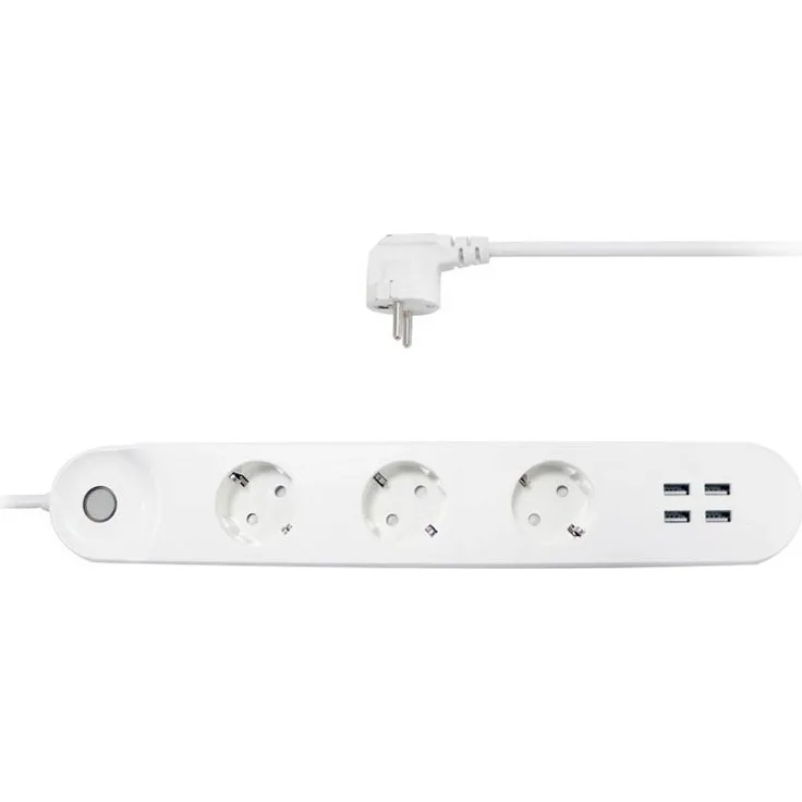 Hyrican Smart WIFI Steckdosenleiste Smarte Dreifach-Steckdosenleiste, kompatibel mit Alexa und GoogleHome, 2,4Ghz