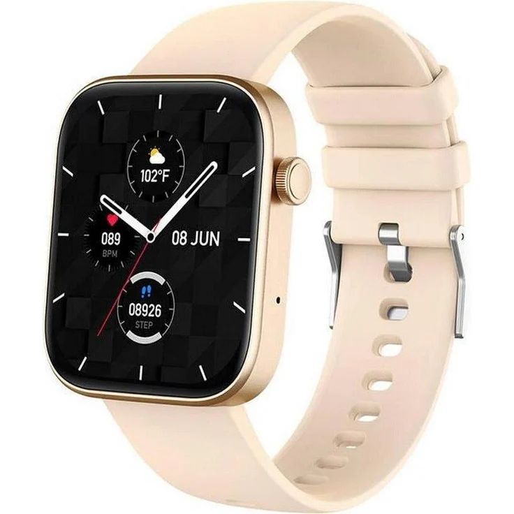 Colmi P71 Smartwatch Gold, 1,9-Zoll-IPS-HD-Touchscreen, 100+ Sportmodi, IP68 wasserfest, Gesundheitsüberwachung