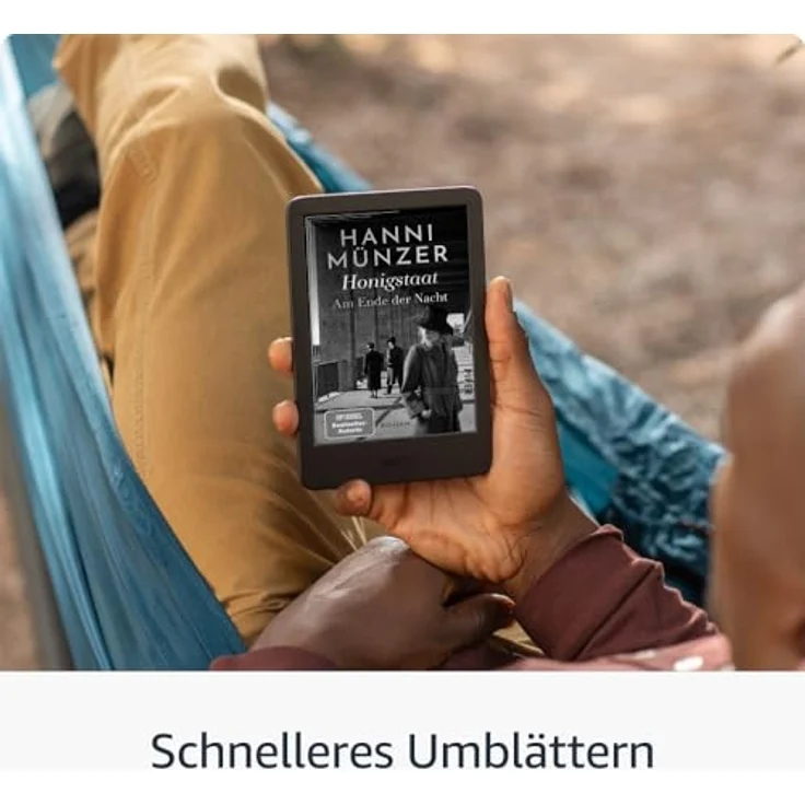 Amazon Kindle (16 GB) – Kompaktester E-Book-Reader mit blendfreiem Bildschirm und langer Akkulaufzeit – mit Werbung – schwarz – Bild 3