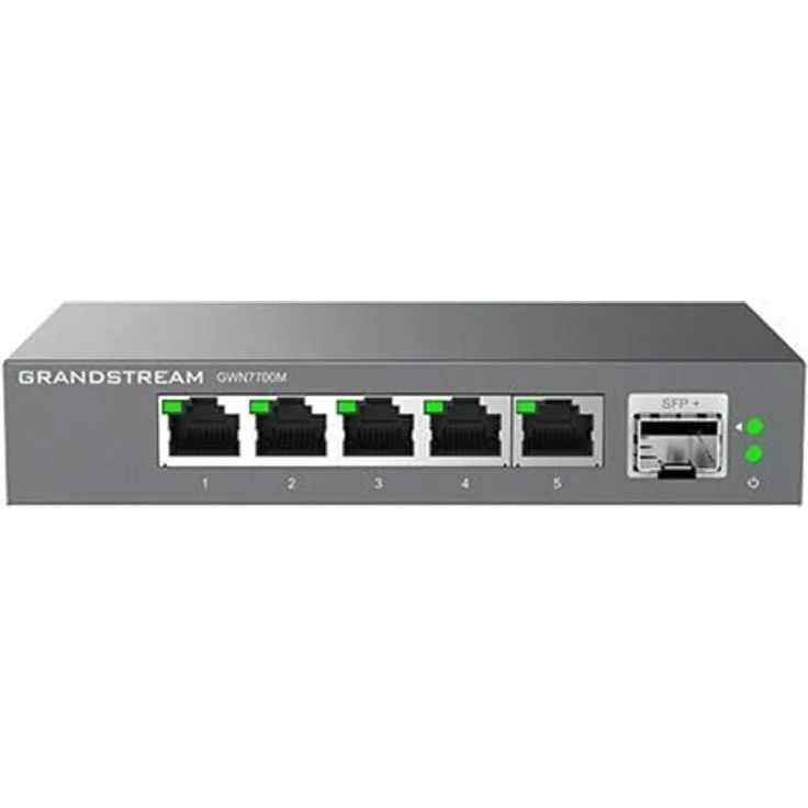 GRANDSTREAM GWN7700M 2,5 G Multi-Gigabit-Switch, Nicht verwaltbar, 5 x 2,5 GbE RJ45, 1 x SFP+, Metallgehäuse, PSU 12 V/1 A Mark2030