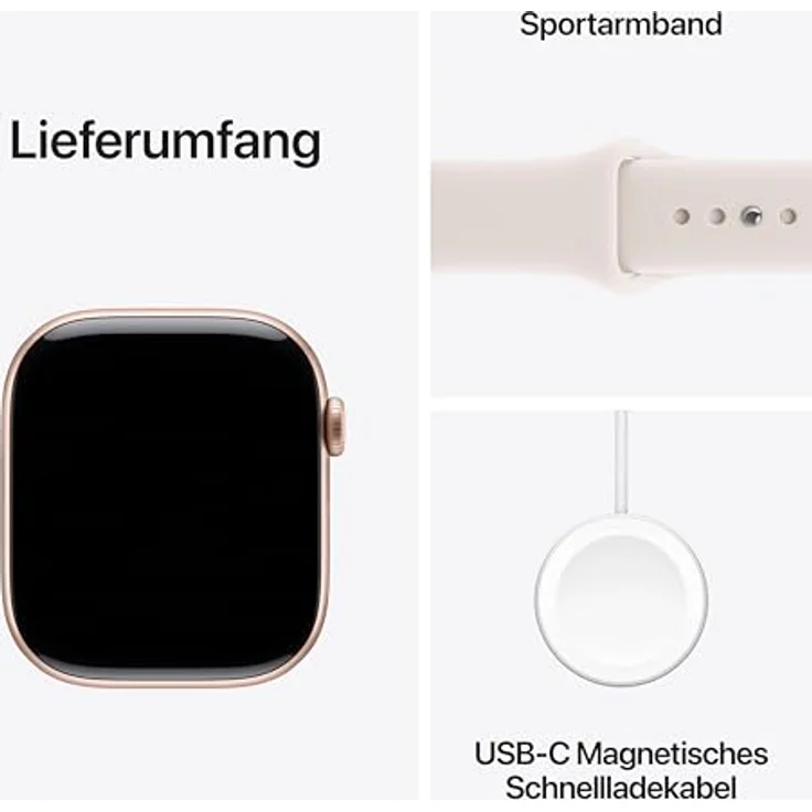Apple Watch Series 11 Cellular, 46 mm, Aluminiumgehäuse Roségold, Sportarmband Blassrosa - M/L – Bild 6
