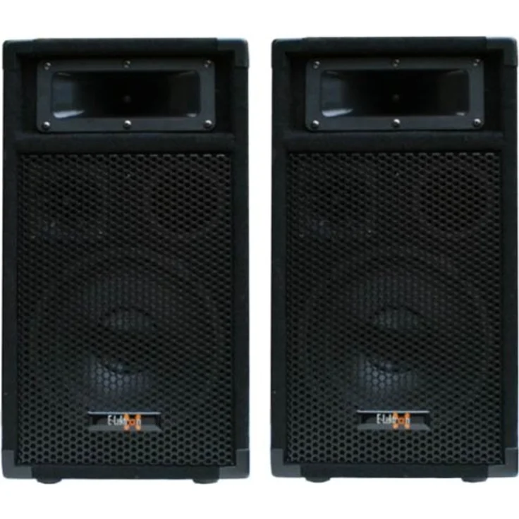 E-Lektron 2X 400W DJ Party Lautsprecher Boxen Paar - 8" Bass PW20, Schwarz – Bild 2