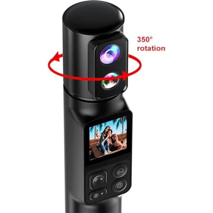 Lipa AT-M103 6K Action-Kamera, 360°-Vlogging-Kamera mit IPS-Display, WLAN, Sony IMX-Sensor und Dual-Akku für 8–10 Stunden Filmzeit – Bild 3