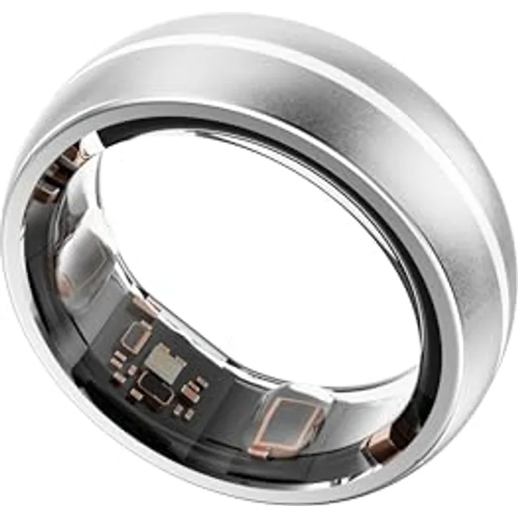 Nextring Smart Ring, Silber-Matt, Ringgröße 11mm, wasserdicht, kompatibel mit Android und iOS, Akkulaufzeit bis zu 10 Tage