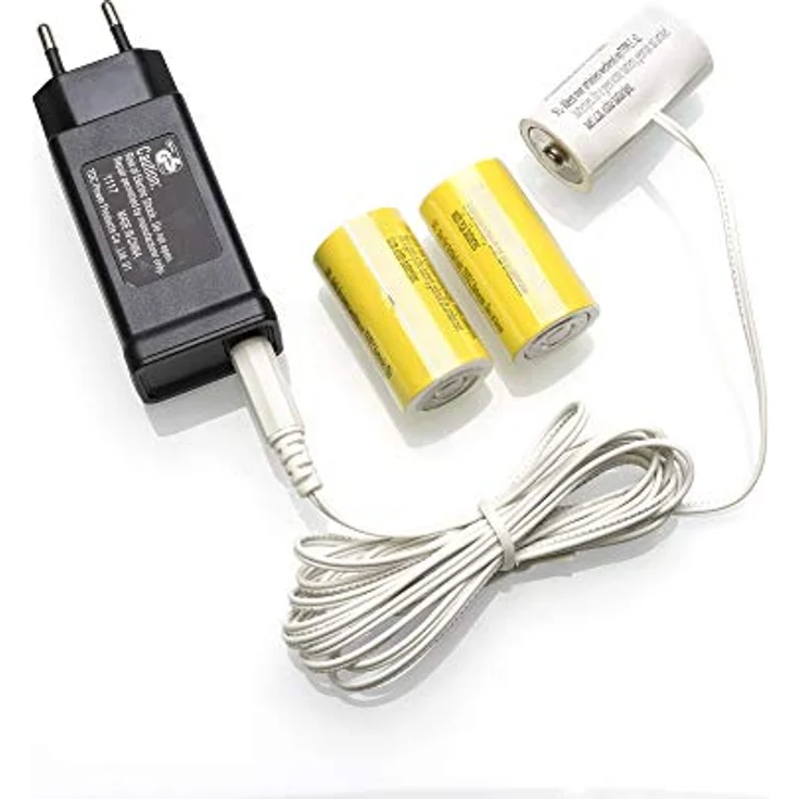 Konstsmide Netzadapter für Batterieartikel mit 3 x C 1.5V Batterien, 4.5V, weißes Kabel - 5173-000 – Bild 3