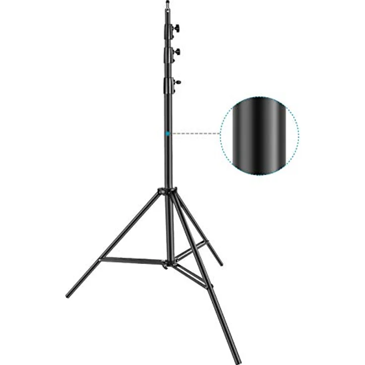 NEEWER Heavy Duty Light Stand 13ft/4m, verstellbares Fotografie Stativ mit Federkissen und 1/4" Schraube, maximale Belastung 22lb/10kg, schwarz – Bild 1