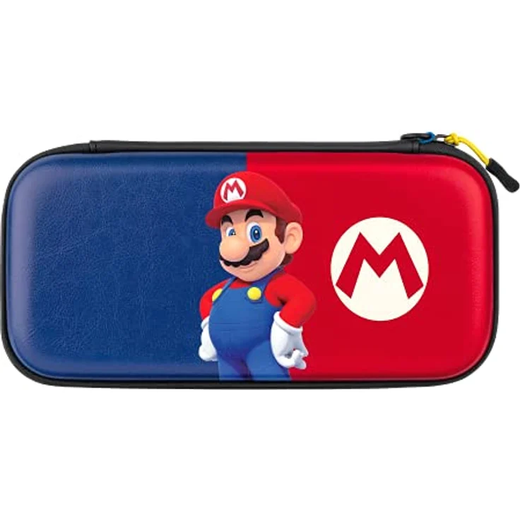 PDP Gaming Switch Slim Deluxe Travel Case - Mario Edition - Semi-Hardshell Protection - Protective PU Leather - Holds 14 Games & Console - Works with Switch OLED & Lite - Perfect for Kids – Bild 1