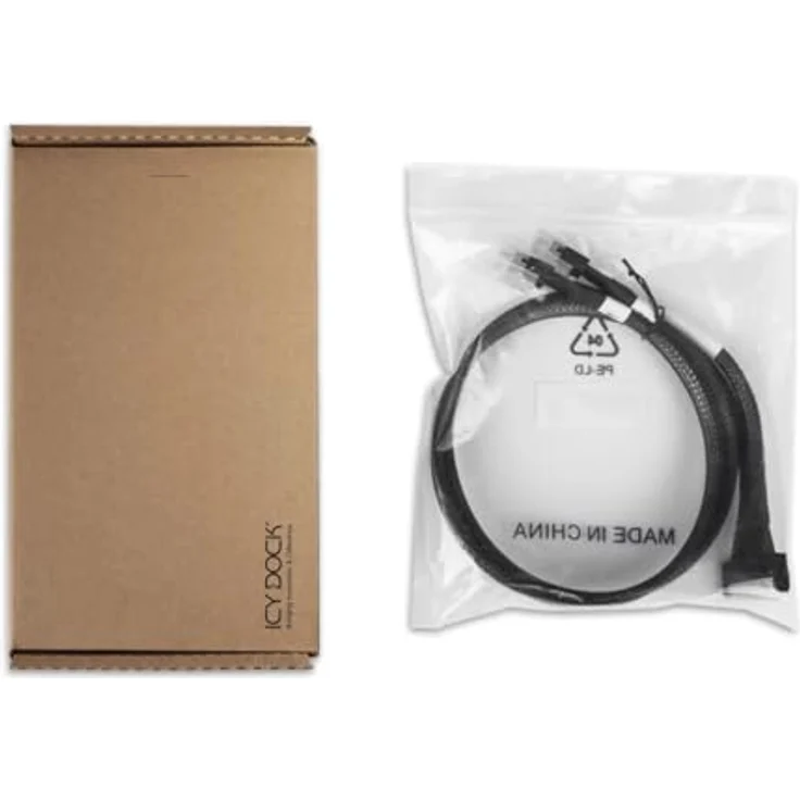 ICY DOCK MB310L-B Datenkabel - 1x MCIO SFF-TA-1016 8i zu 2x SlimSAS SFF-8654 4i Länge 50cm - Unterstützt PCIe 4.0 Spezifikationen – Bild 4