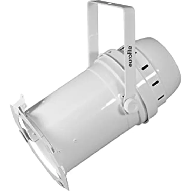 Eurolite LED PAR-64 COB 3000K 100W Zoom ws, Scheinwerfer mit 100 W COB LED, manuellem Zoom 11-48°, fünf Dimmkurven und Strobe-Effekt