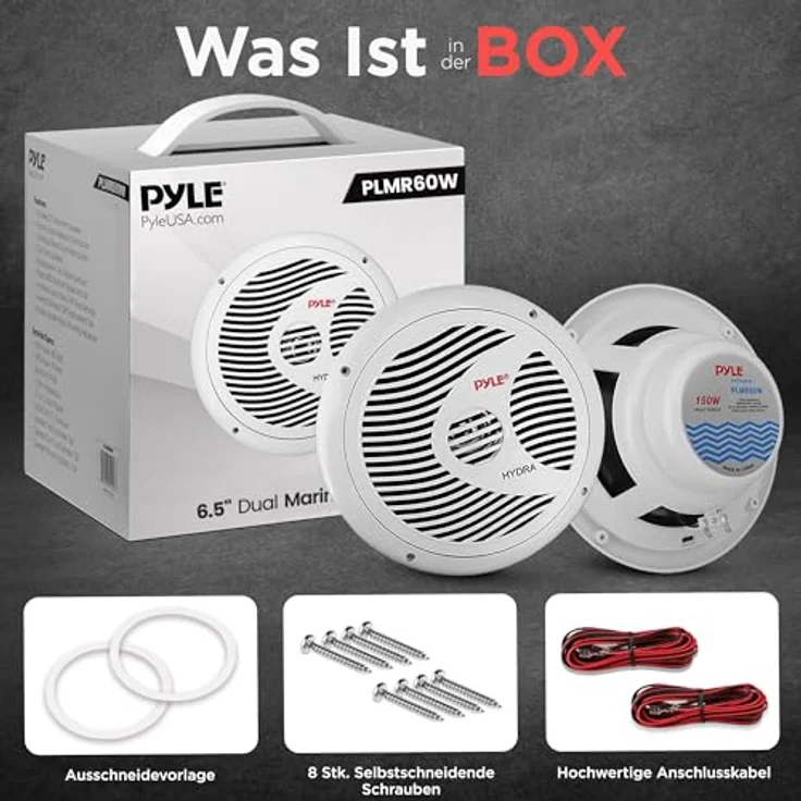 Pyle PLMR60 Einbau-Lautsprecher weiß – Bild 3
