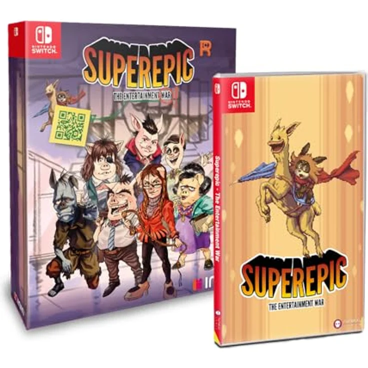 ININ SuperEpic: The Entertainment War - Special Limited Edition für Nintendo Switch, handgezeichnete Levels, Sammler-Box, Original-Soundtrack, Premium-Charakter-Pin-Set und Art-Booklet, weltweit limitiert auf 700 Exemplare – Bild 1