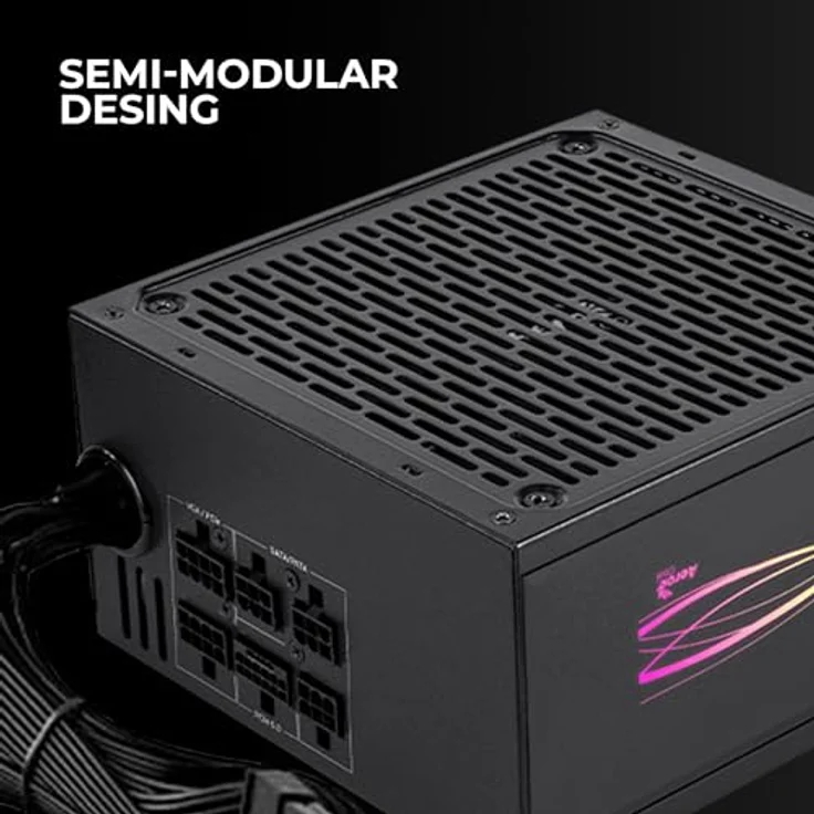 Aerocool LUXPRORGB850M, Semi-Modular RGB Netzteil 850W, 80Plus Bronze, ATX 3.0, PCIe 5.0, ARGB-kompatibel, 5 Jahre Garantie, Schwarz – Bild 3