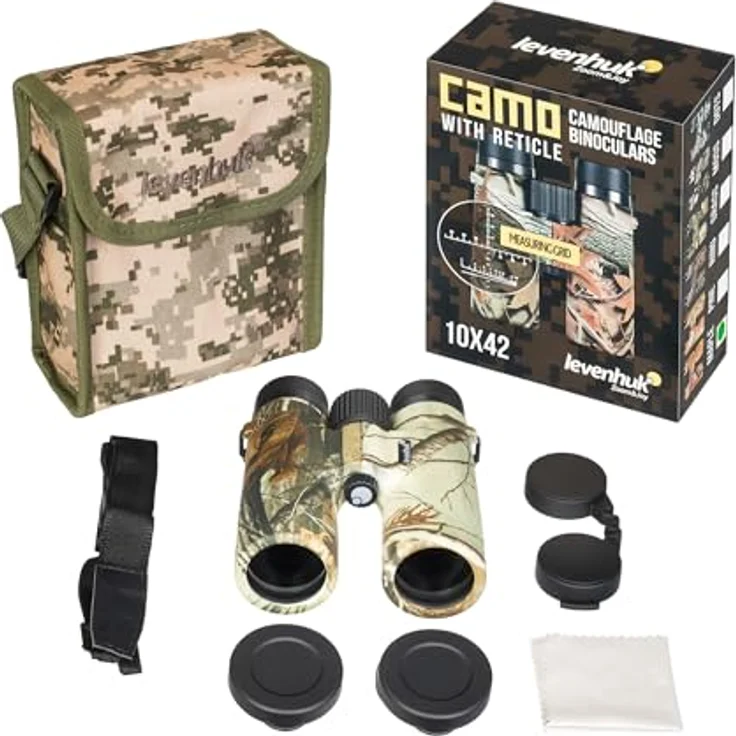 Levenhuk Levenhuk Fernglas 10x42 Camo Maple, robustes Jagdfernglas mit Camouflage-Design – Bild 2