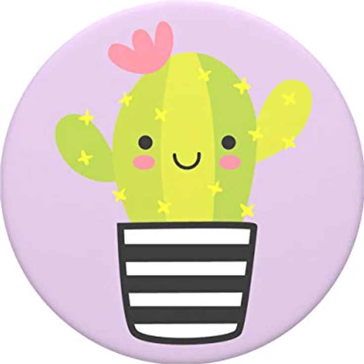 PopSockets PopGrip - Ausziehbarer Sockel und Griff für Smartphones und Tablets mit einem Austauschbarem Top - Cactus Pal – Bild 3