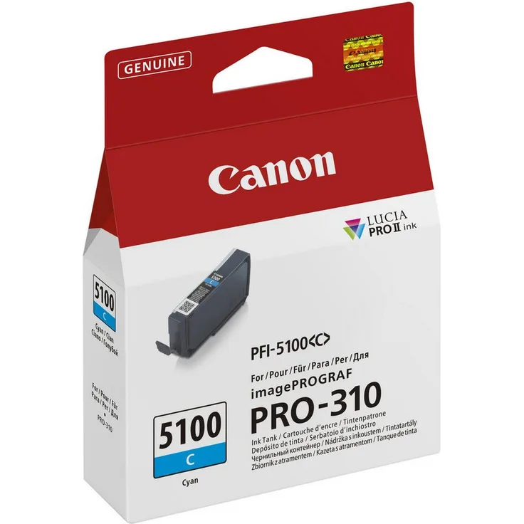 Canon PFI-5100 C Tintenpatrone, cyan, für präzise Druckergebnisse und hohe Farbqualität