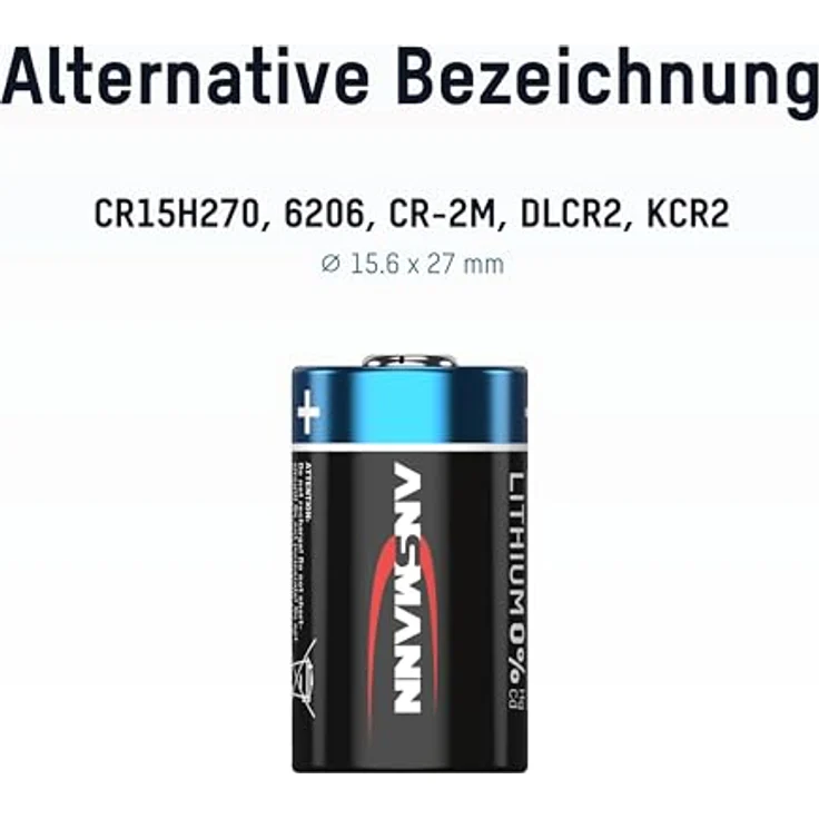 ANSMANN CR2 3V Lithium Batterie – 8er Pack CR2 Batterien geeignet für Haushaltsgeräte, Messgeräte und mehr – Einwegbatterie – Bild 3