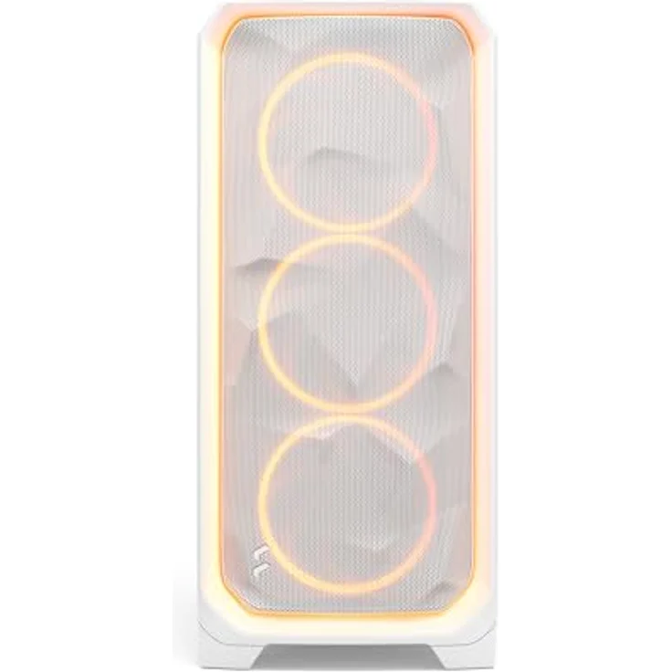 Fractal Design Meshify 3 Ambience Pro RGB White TG Clear Tint, Gaming PC-Gehäuse mit Facetten-Mesh-Front, Gen 2 ARGB Beleuchtung und drei RGB Momentum 14 Lüftern – Bild 2