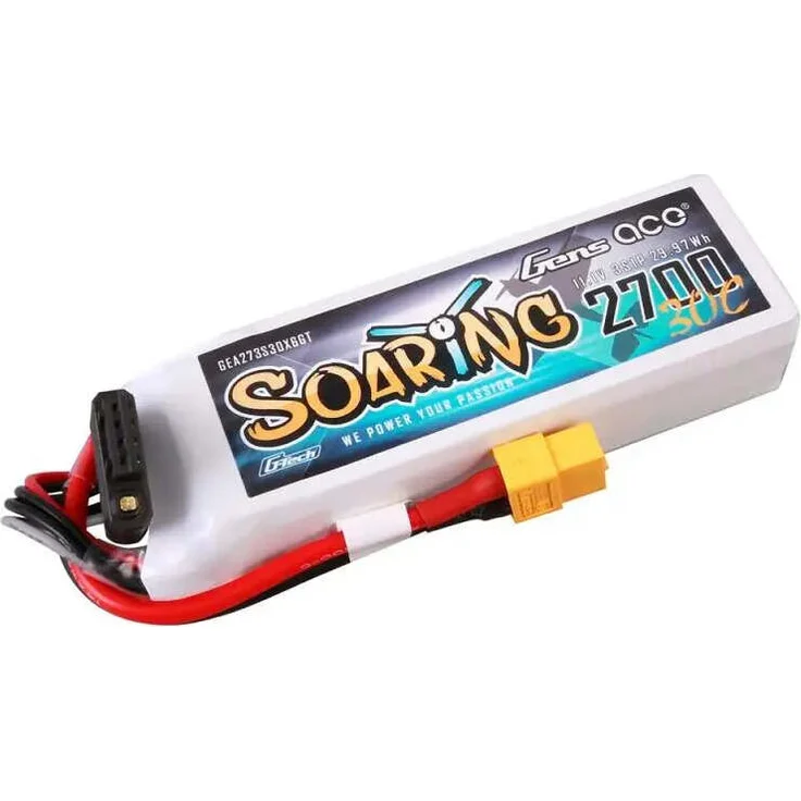 Gens ace G-Tech Soaring 2700 mAh 11,1 V 30 C 3S1P LiPo-Akku für Drohnen, XT60-Anschluss, leicht und kompakt