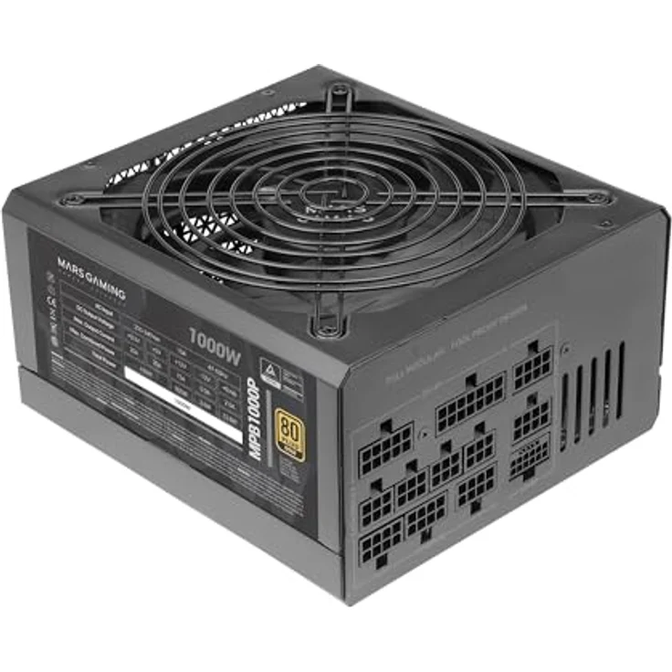 Mars Gaming MPB1000P Fuente Alimentación Modular ATX 3.1 1000W 10 Años Garantía 80Plus Gold Negro, 80Plus Gold-Zertifizierung, 10 Jahre Garantie, Modulares Design – Bild 1