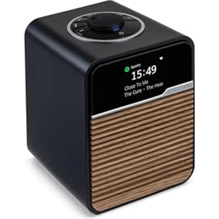 Ruark Audio R1S, DAB/DAB+/UKW Radio mit Wi-Fi und Bluetooth-Streaming, Gehäuse Mittelgrau mit Frontgrill aus Fused Walnut – Bild 5