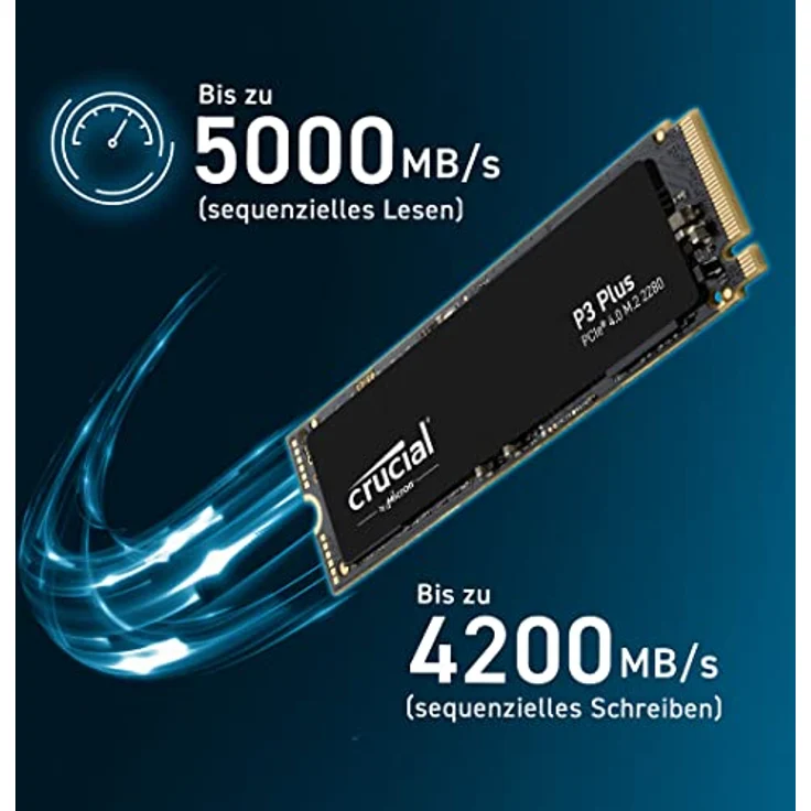 Crucial P3 Plus 2TB M.2 PCIe Gen4 NVMe Interne SSD - Bis zu 5000MB/s - CT2000P3PSSD8 – Bild 3